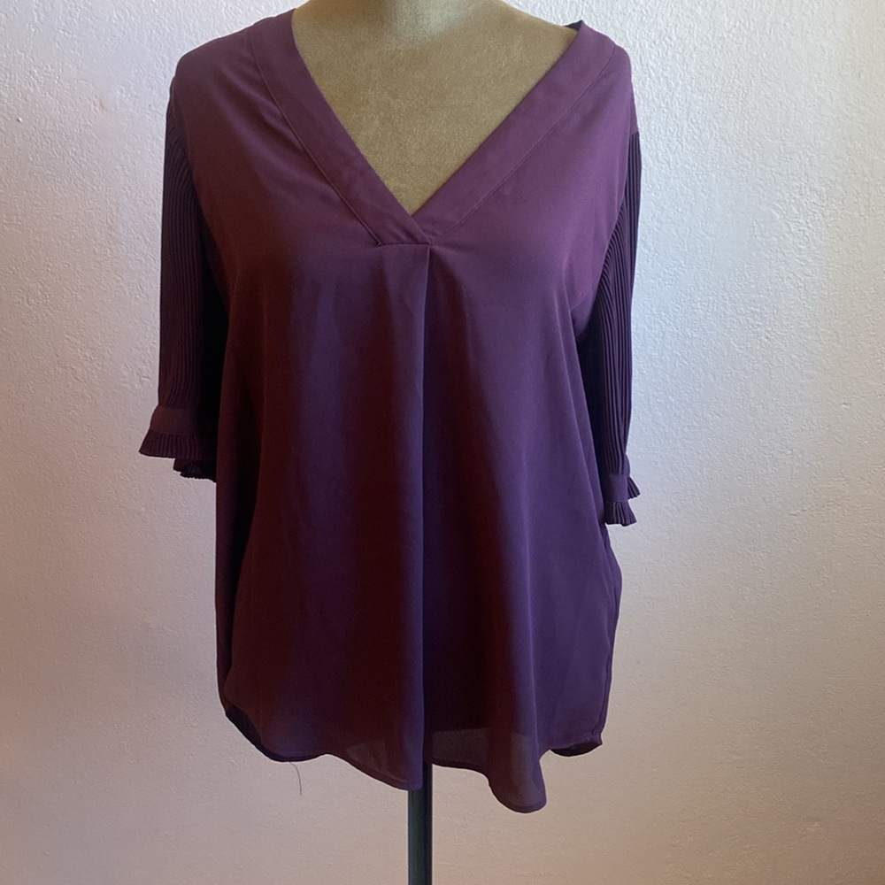 RALPH LAUREN Elegant Burgundy blouse.
